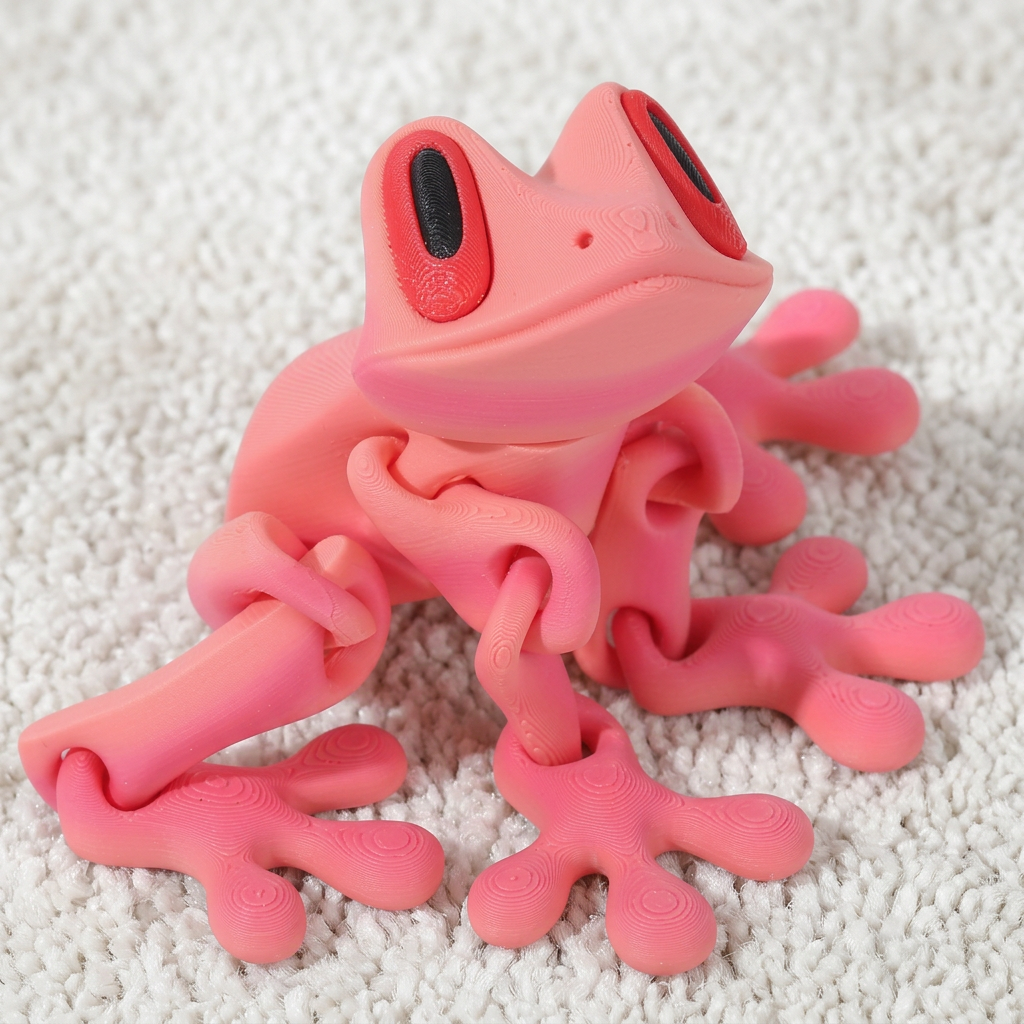 3D-gedruckte magnetische flexible Frosch-Fidget-Spielzeug
