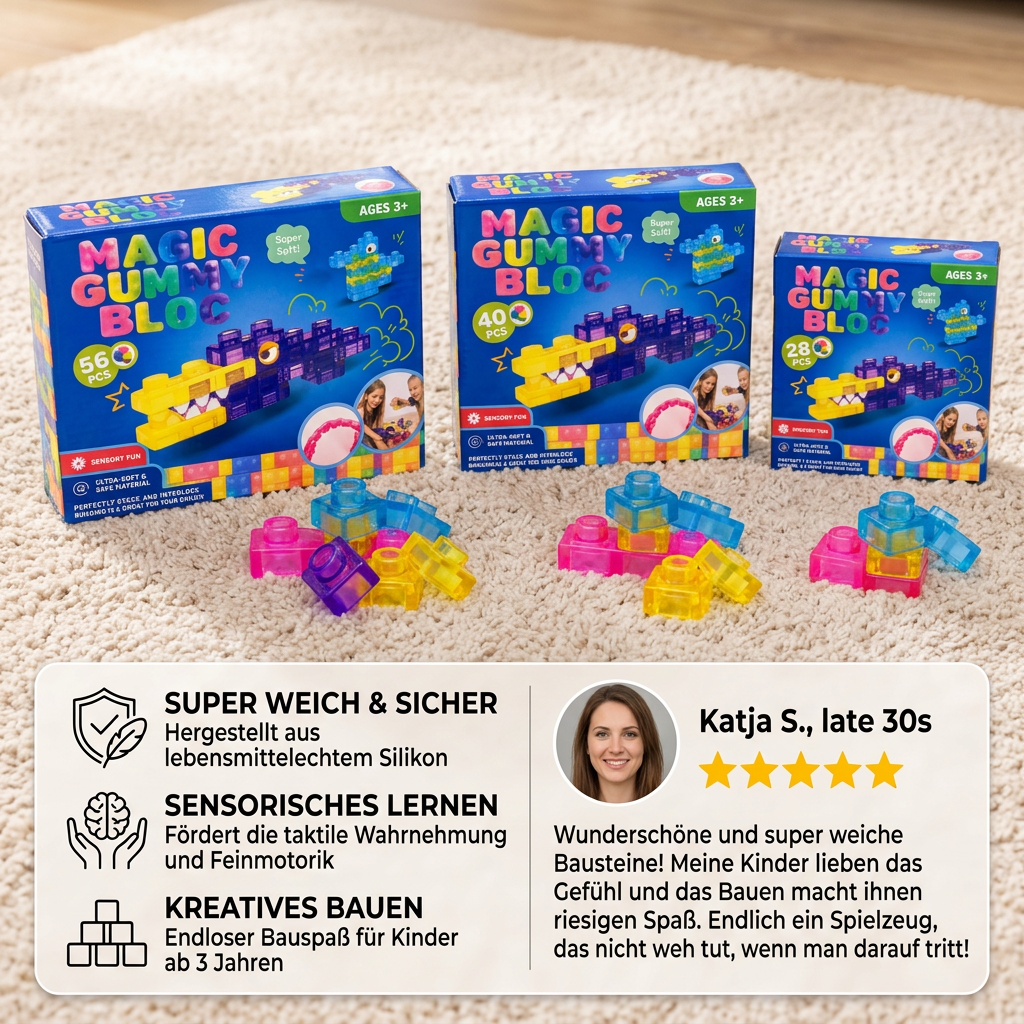 Sichere & weiche Squishy-Gelee-Bausteine für Kinder