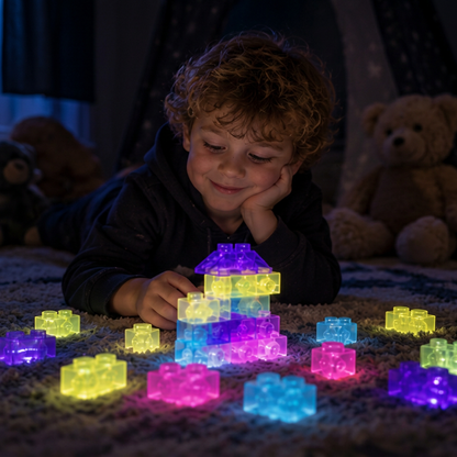 Im Dunkeln leuchtende Squishy-Gelee-Bausteine für Kinder – Sicher & weich