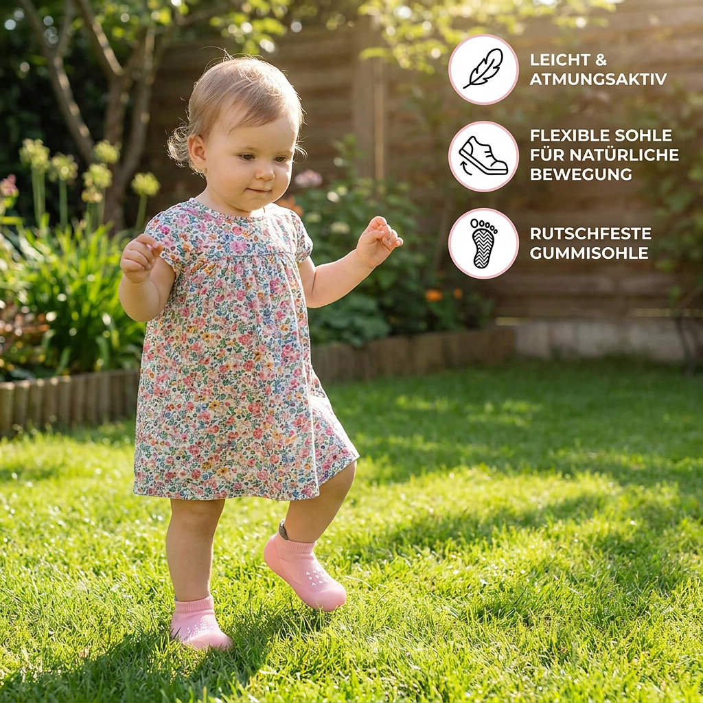 Baby-Sockenschuhe – Leichte & atmungsaktive Lauflernschuhe