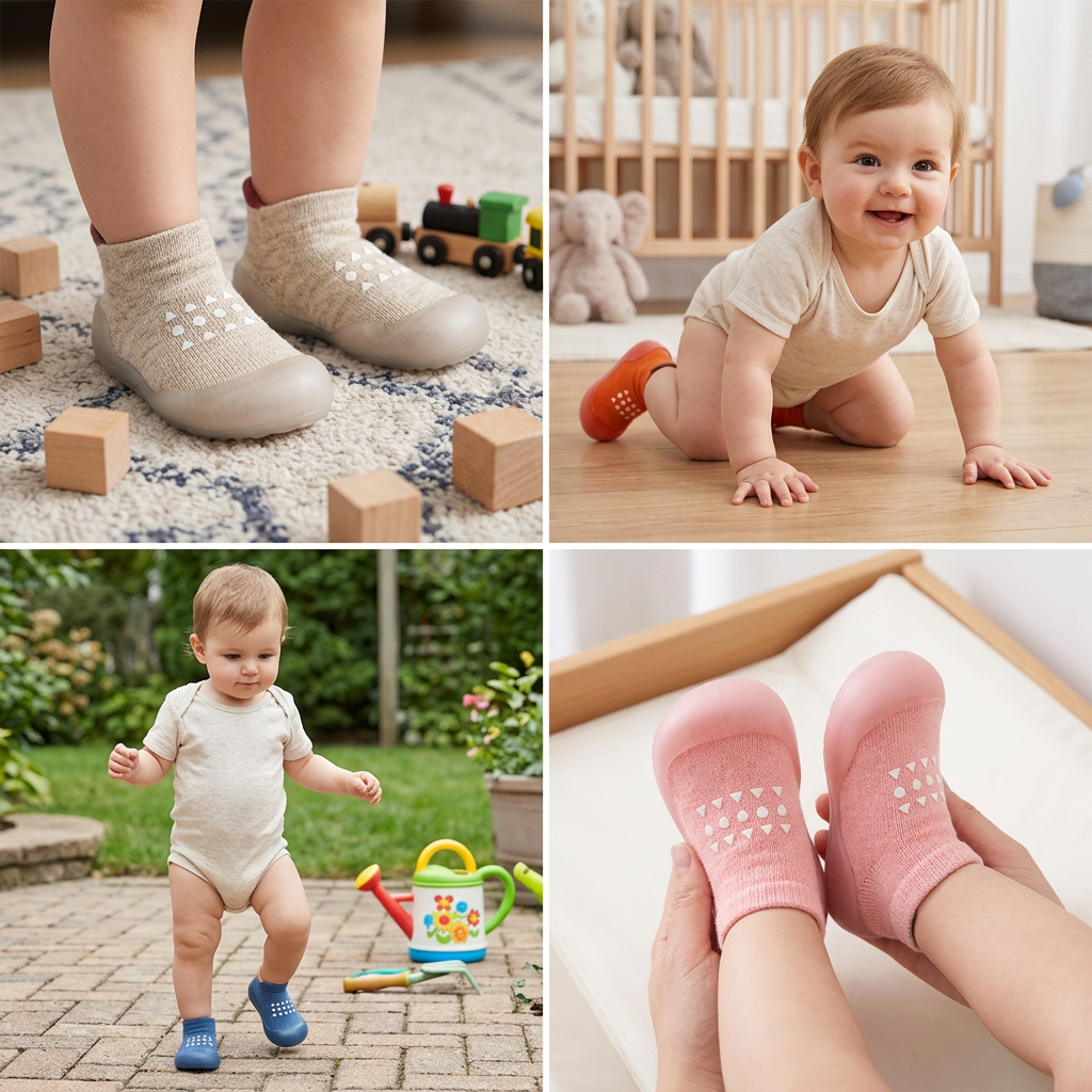 Baby-Sockenschuhe – Leichte & atmungsaktive Lauflernschuhe