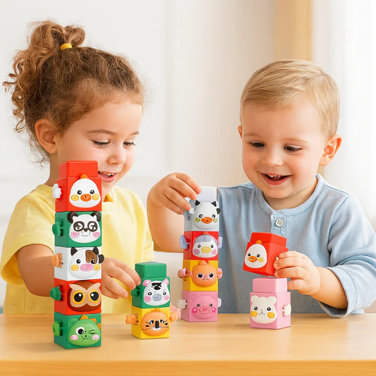 Pädagogisches Montessori Tier Stapelset Bauspielzeug