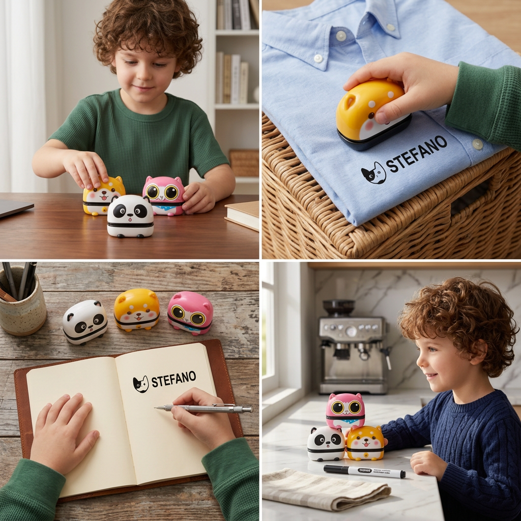 Personalisierter Namensstempel für Kinder – dauerhaft für Kleidung und Schulmaterialien