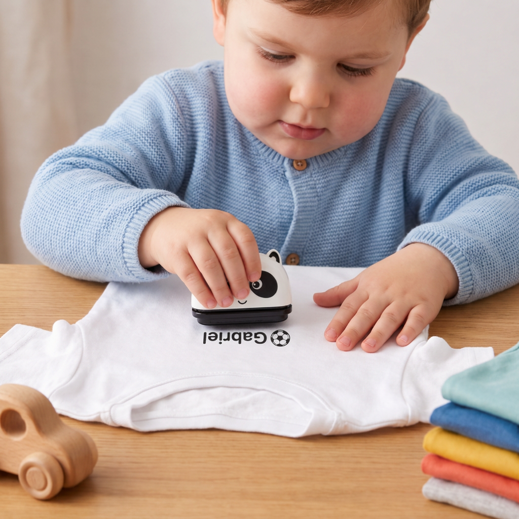 Personalisierter Namensstempel für Kinder – dauerhaft für Kleidung und Schulmaterialien