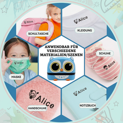 Personalisierter Namensstempel für Kinder – dauerhaft für Kleidung und Schulmaterialien