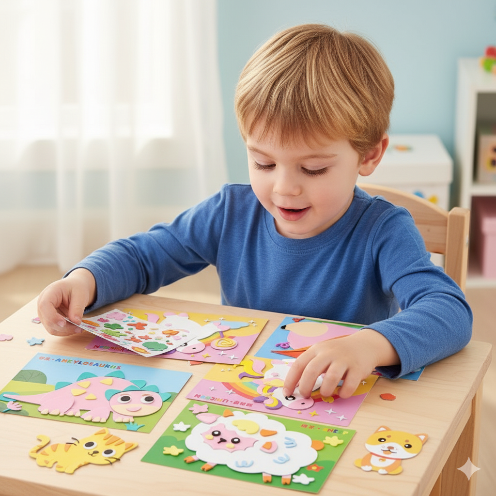 Kreatives Sticker Bastel Set für Kinder