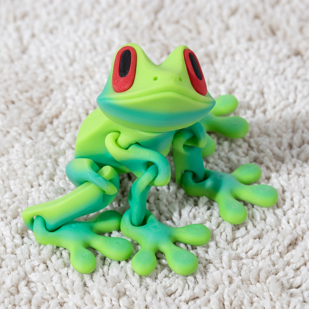 3D-gedruckte magnetische flexible Frosch-Fidget-Spielzeug