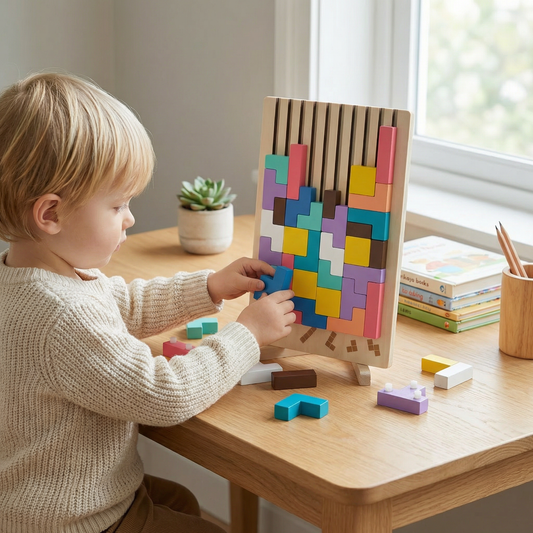 Montessori Holz Baustein und Formen Spiel
