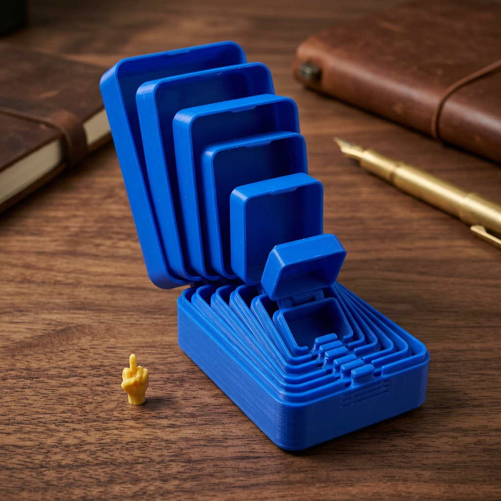 Lustige Überraschungs-Geschenkbox mit mehreren Schachteln