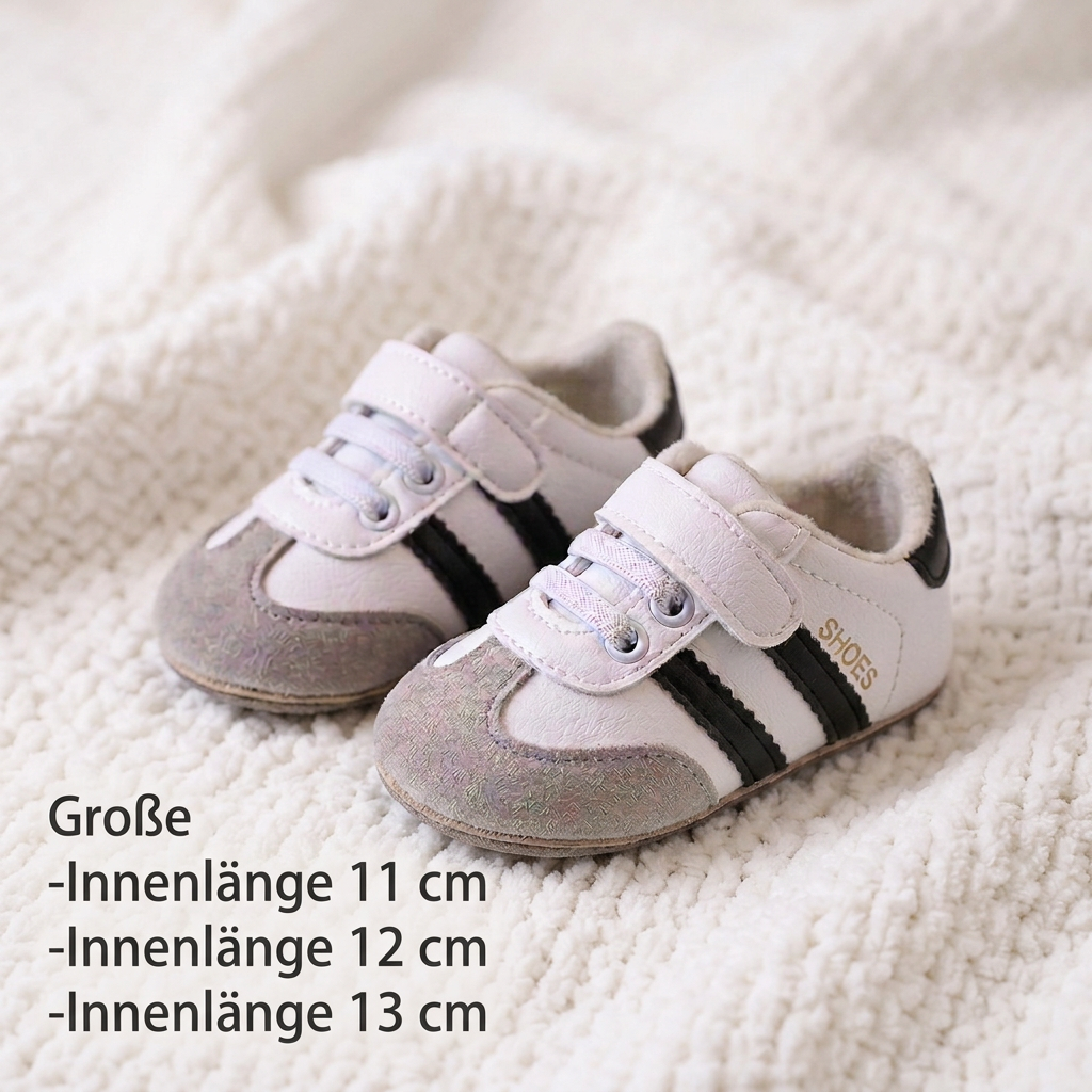 Klassische Retro-Babysneaker – Lauflernschuhe mit weicher Sohle