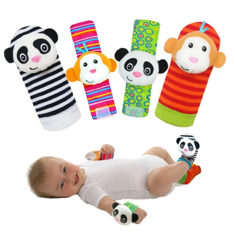 Sensorische Baby Plüschsocken und Armband