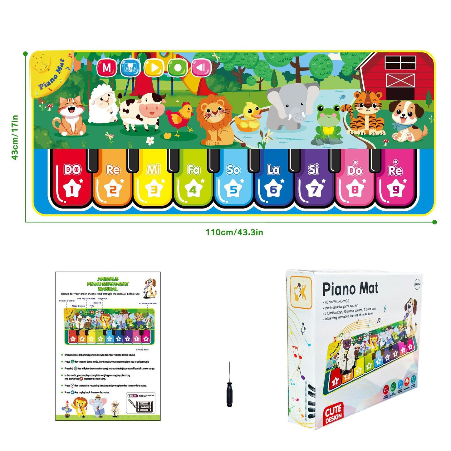 Interaktive Musik-Klavier-Spielmatte für Kinder