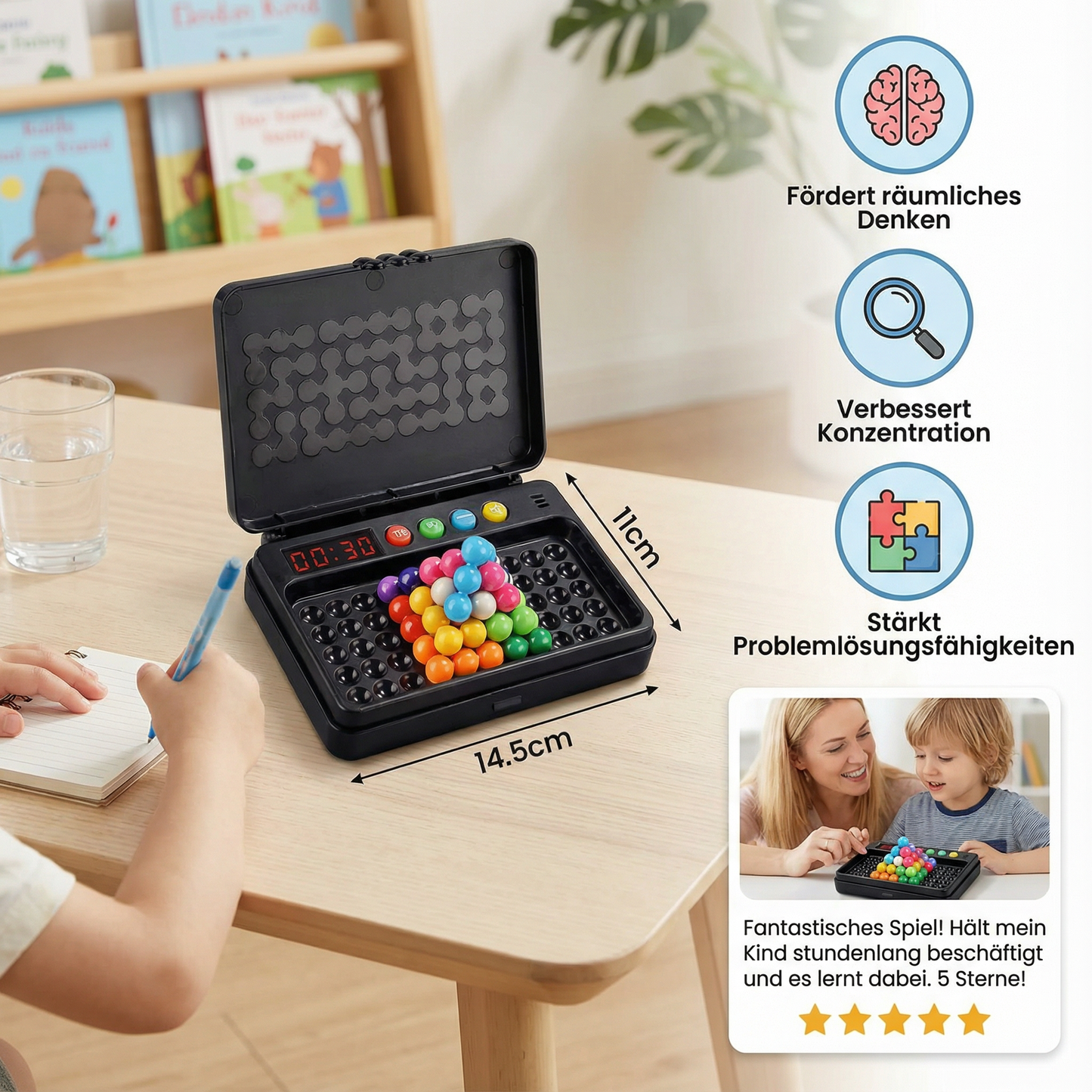 Logik-Denkspiel für Kinder – 500 Rätsel mit Timer