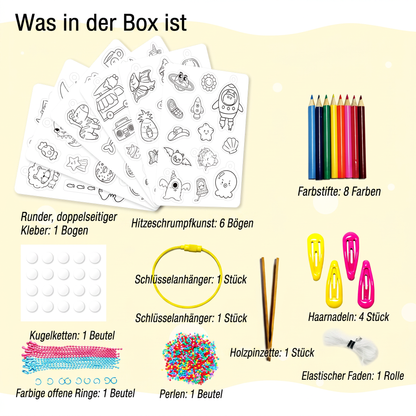 DIY-Schrumpfkunst-Set für Schlüsselanhänger & Charms für Kinder