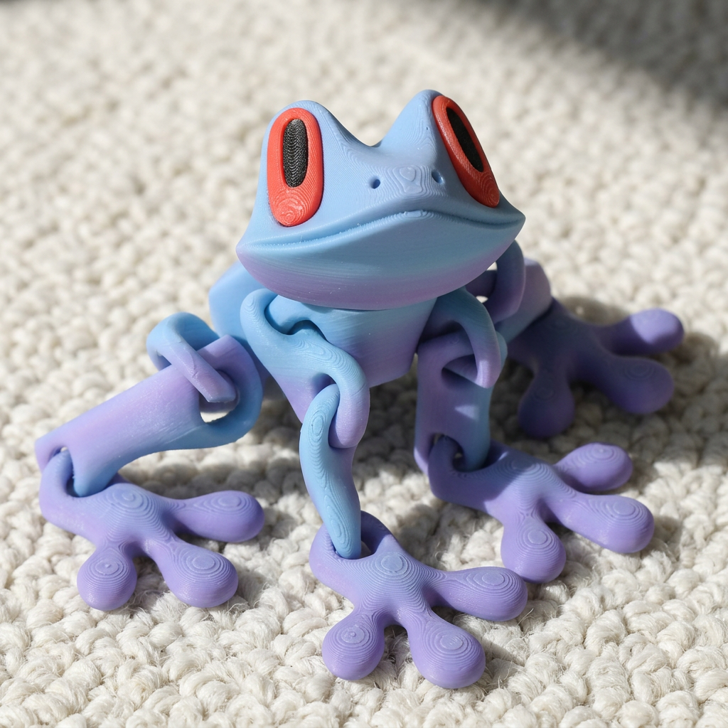 3D-gedruckte magnetische flexible Frosch-Fidget-Spielzeug