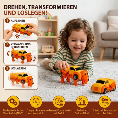Aufziehbares Tier-Transformationsauto
