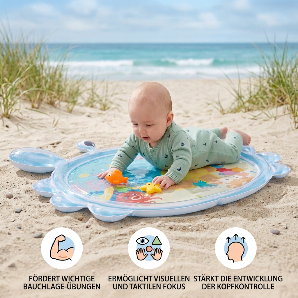 2-in-1 Interaktives Bauchlage-Spielzeug & Spielmatte