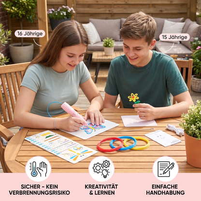 3D-Stift-Set für Kinder mit niedriger Temperatur – Sicheres DIY-STEM-Zeichenset
