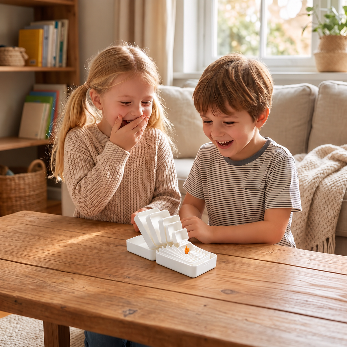 Lustige Überraschungs-Geschenkbox mit mehreren Schachteln