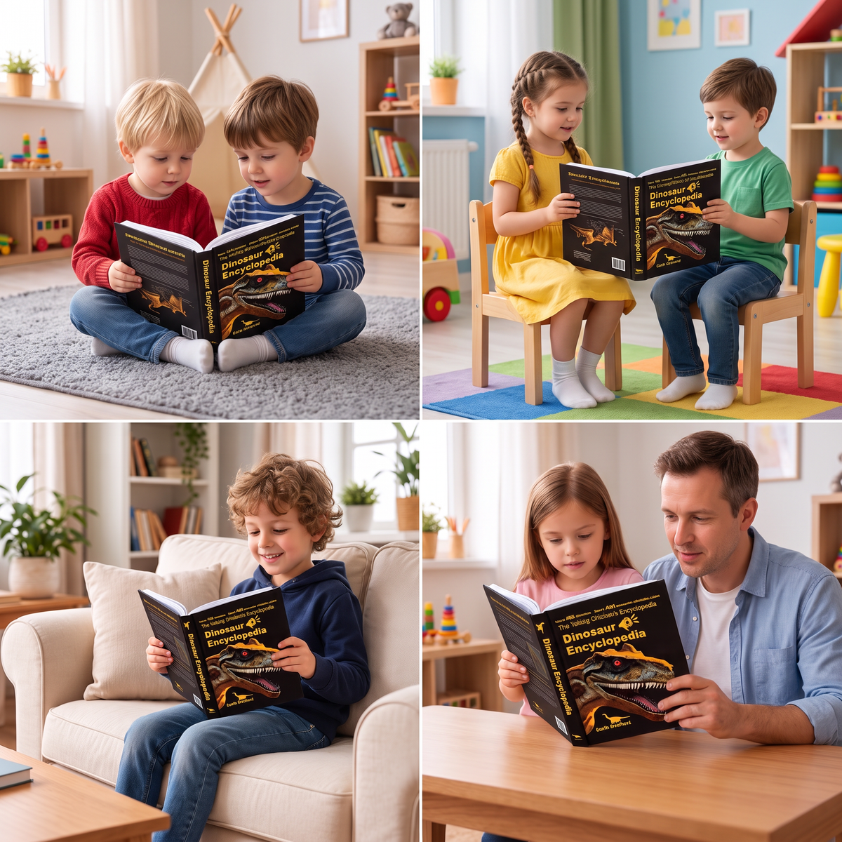 Interaktives sprechendes Dinosaurier-Enzyklopädie-Buch